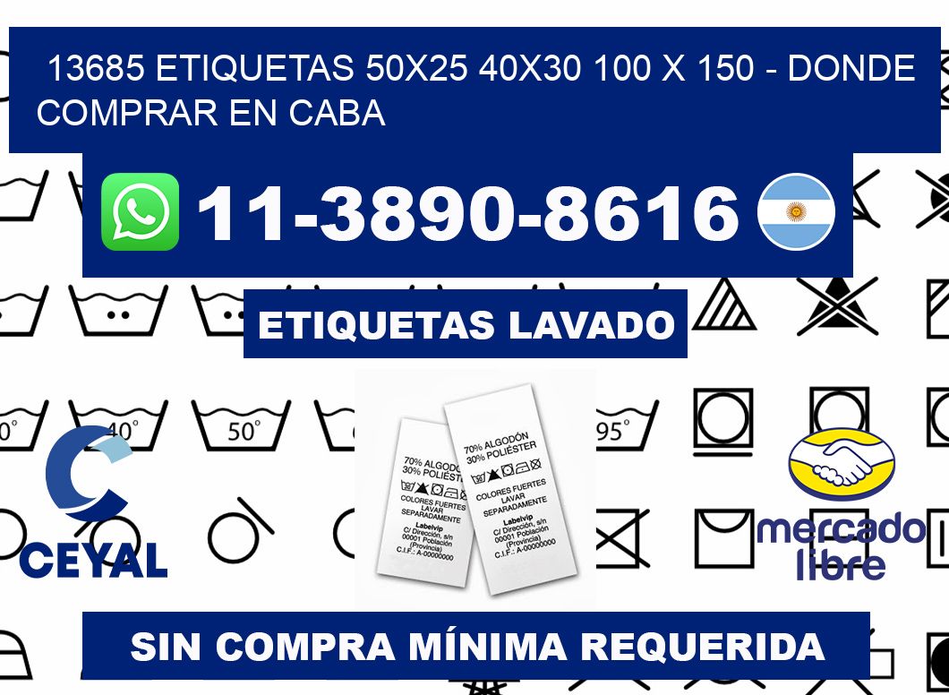 13685 etiquetas 50x25 40x30 100 x 150 - Donde Comprar en Caba