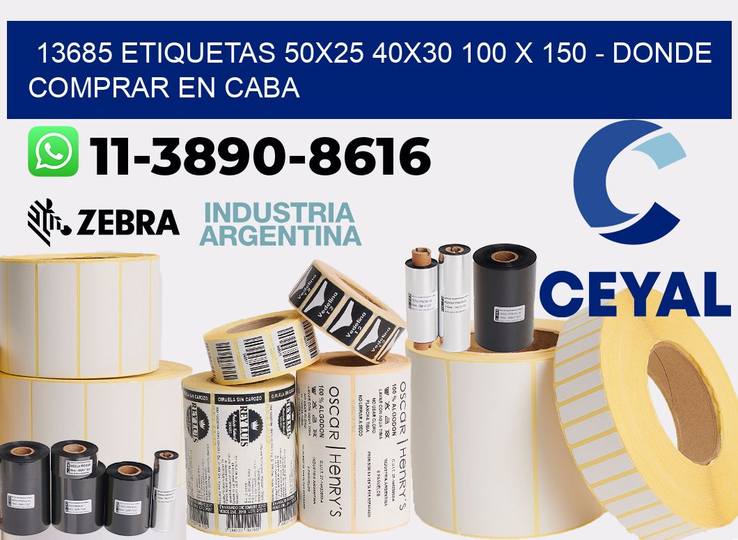 13685 etiquetas 50x25 40x30 100 x 150 - Donde Comprar en Caba