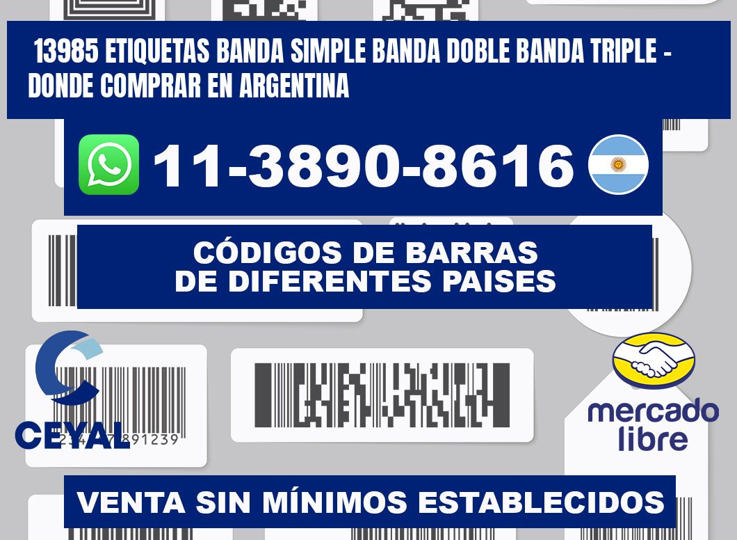13985 etiquetas banda simple banda doble banda triple - Donde Comprar en Argentina