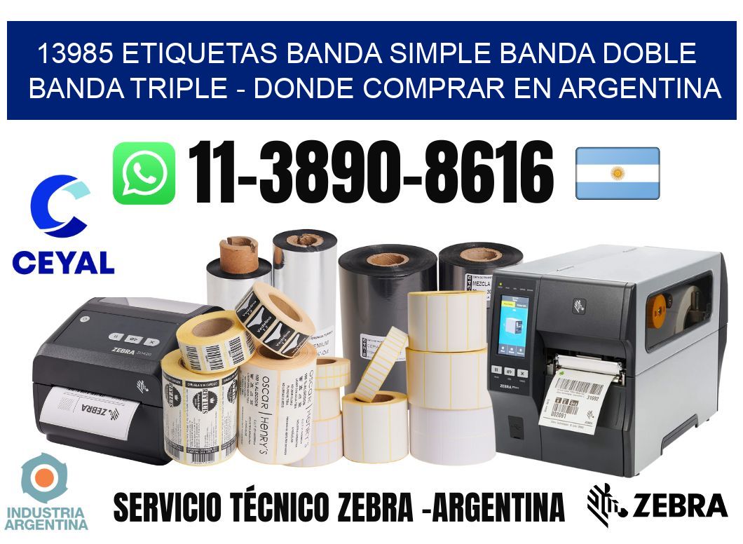 13985 etiquetas banda simple banda doble banda triple - Donde Comprar en Argentina