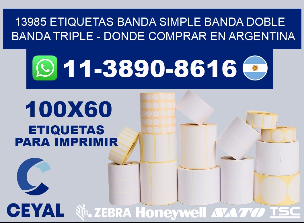 13985 etiquetas banda simple banda doble banda triple - Donde Comprar en Argentina