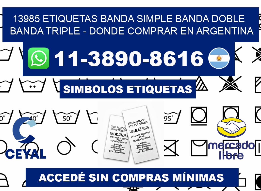 13985 etiquetas banda simple banda doble banda triple - Donde Comprar en Argentina
