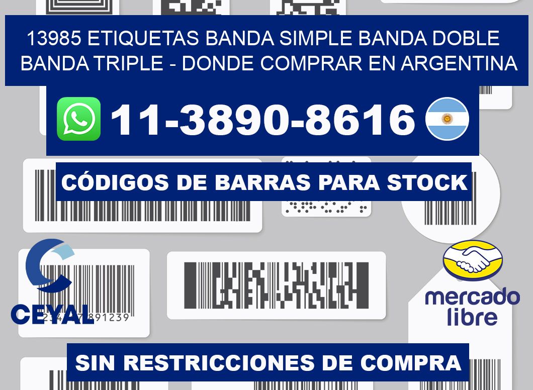13985 etiquetas banda simple banda doble banda triple - Donde Comprar en Argentina