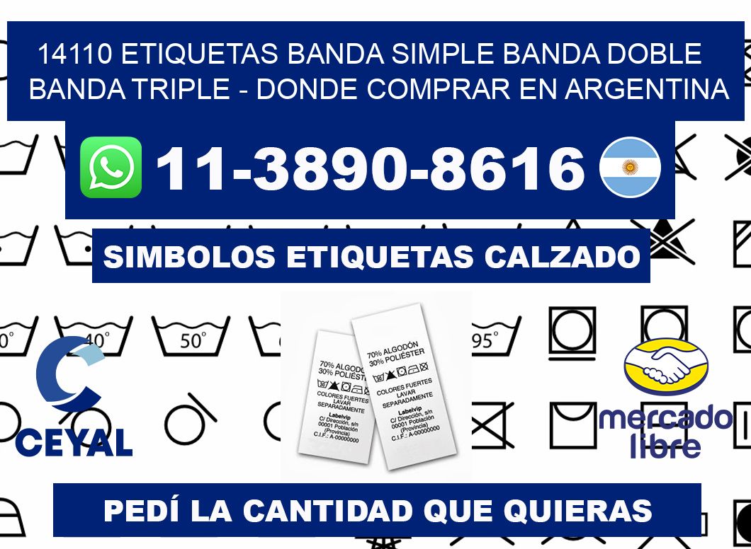 14110 etiquetas banda simple banda doble banda triple - Donde Comprar en Argentina