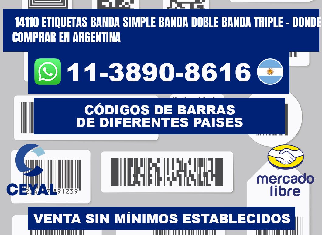 14110 etiquetas banda simple banda doble banda triple - Donde Comprar en Argentina