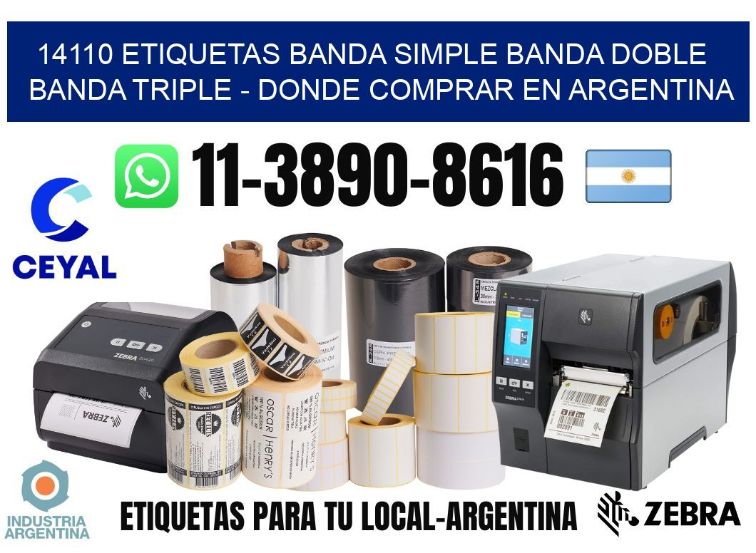 14110 etiquetas banda simple banda doble banda triple - Donde Comprar en Argentina