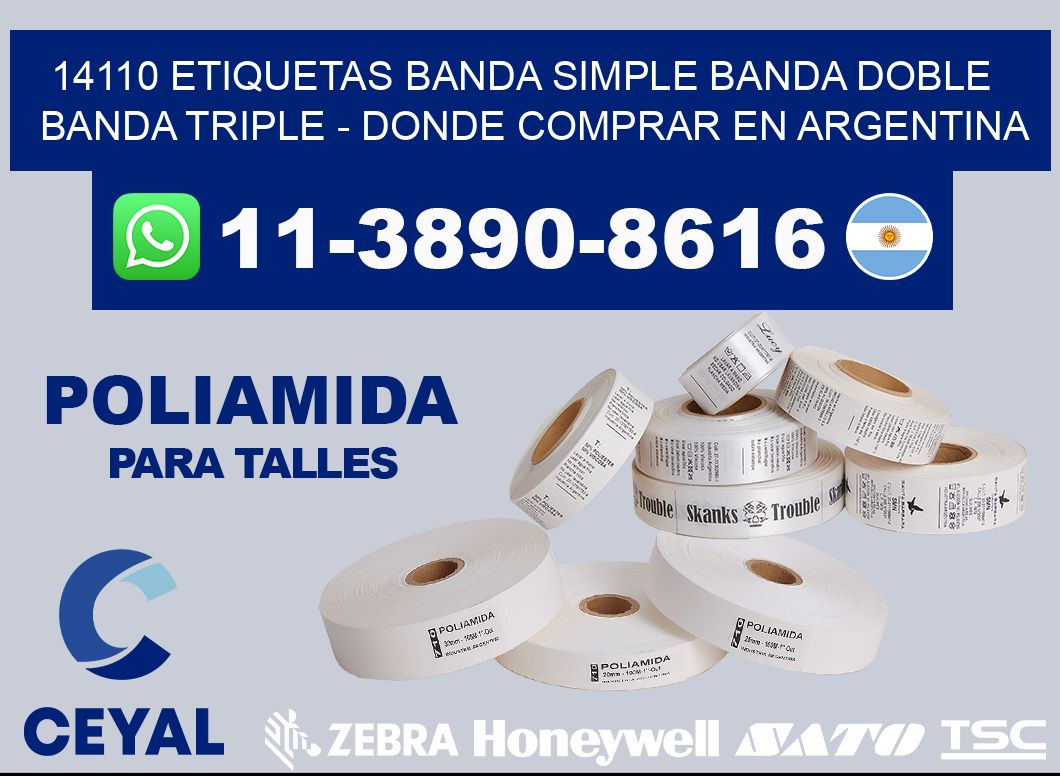 14110 etiquetas banda simple banda doble banda triple - Donde Comprar en Argentina