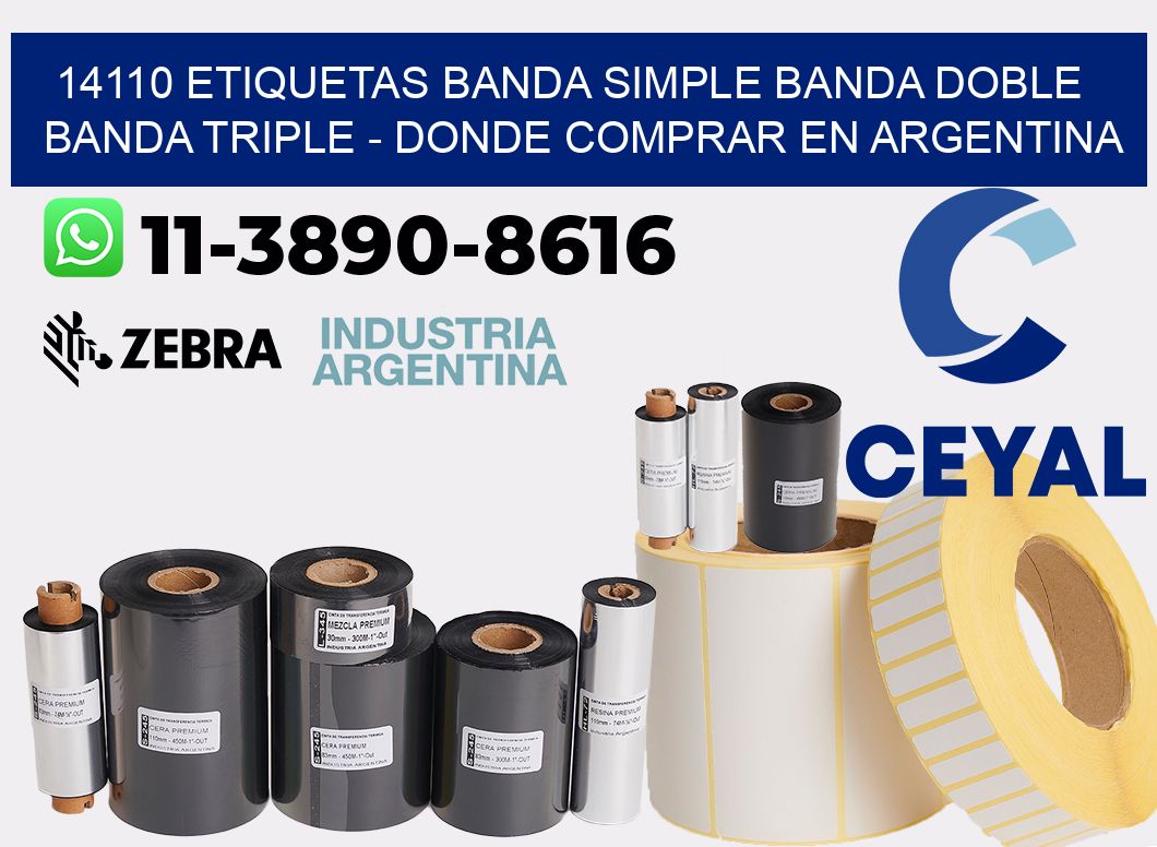 14110 etiquetas banda simple banda doble banda triple - Donde Comprar en Argentina