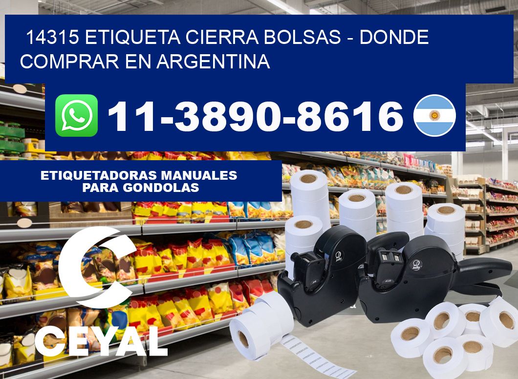 14315 etiqueta Cierra Bolsas - Donde Comprar en Argentina