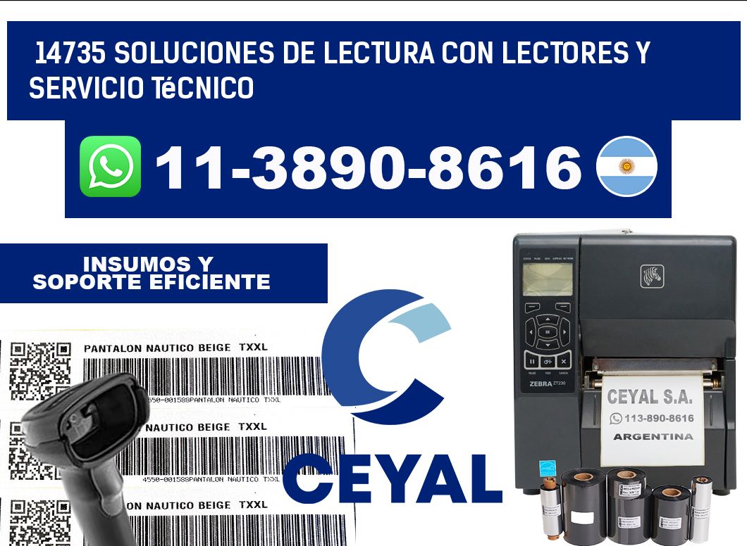 14735 Soluciones de lectura con lectores y Servicio Técnico