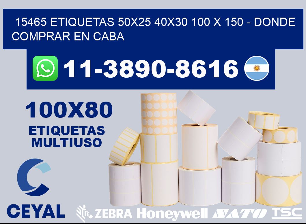 15465 etiquetas 50x25 40x30 100 x 150 - Donde Comprar en Caba