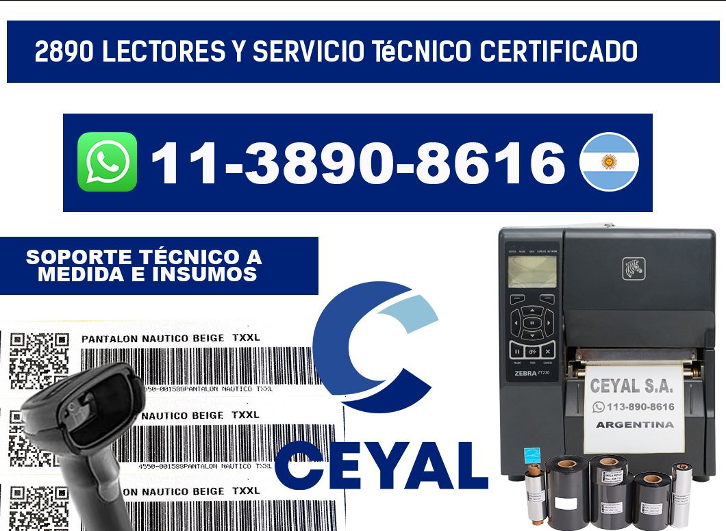 2890 Lectores y Servicio Técnico Certificado