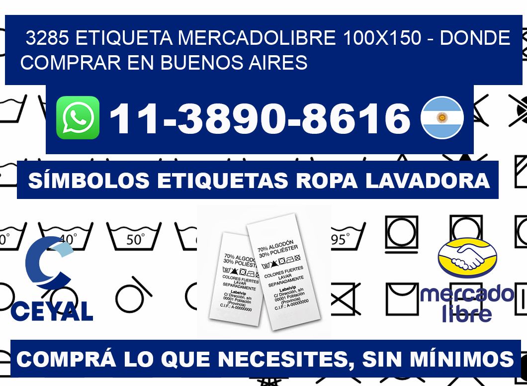 3285 etiqueta MercadoLibre 100x150 - Donde Comprar en Buenos Aires