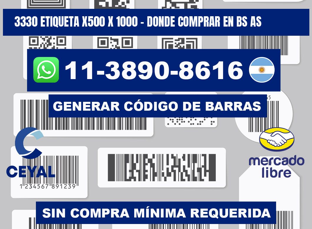 3330 etiqueta x500 x 1000 - Donde Comprar en bs as