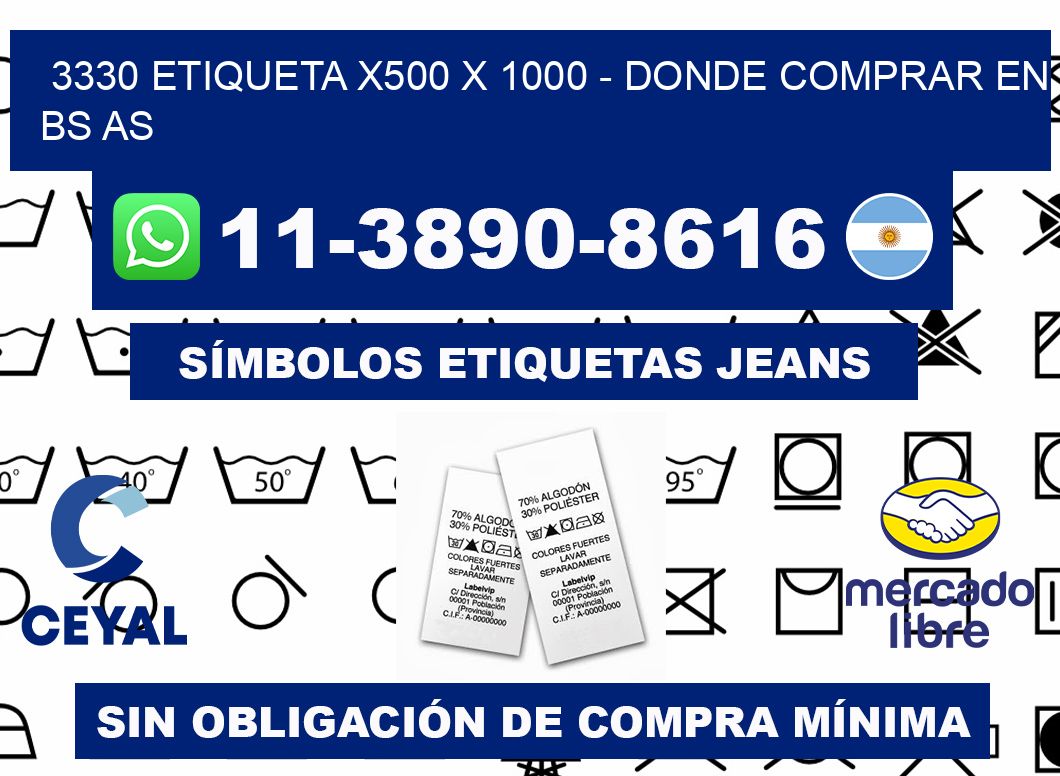 3330 etiqueta x500 x 1000 - Donde Comprar en bs as