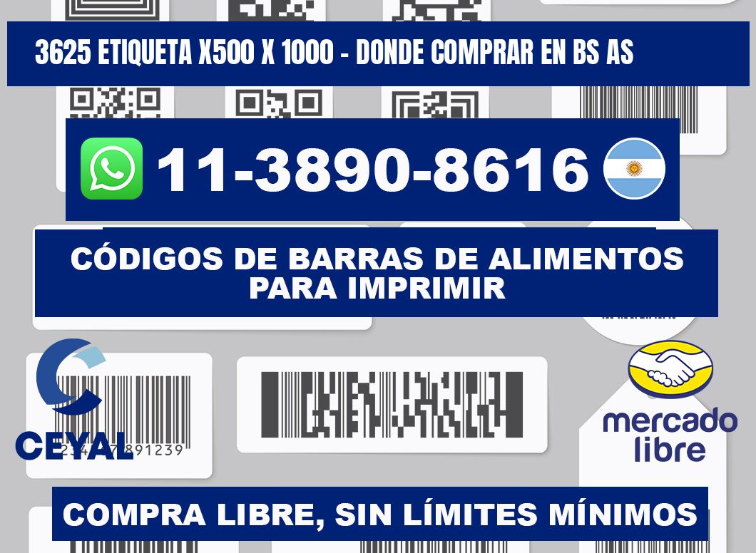 3625 etiqueta x500 x 1000 - Donde Comprar en bs as