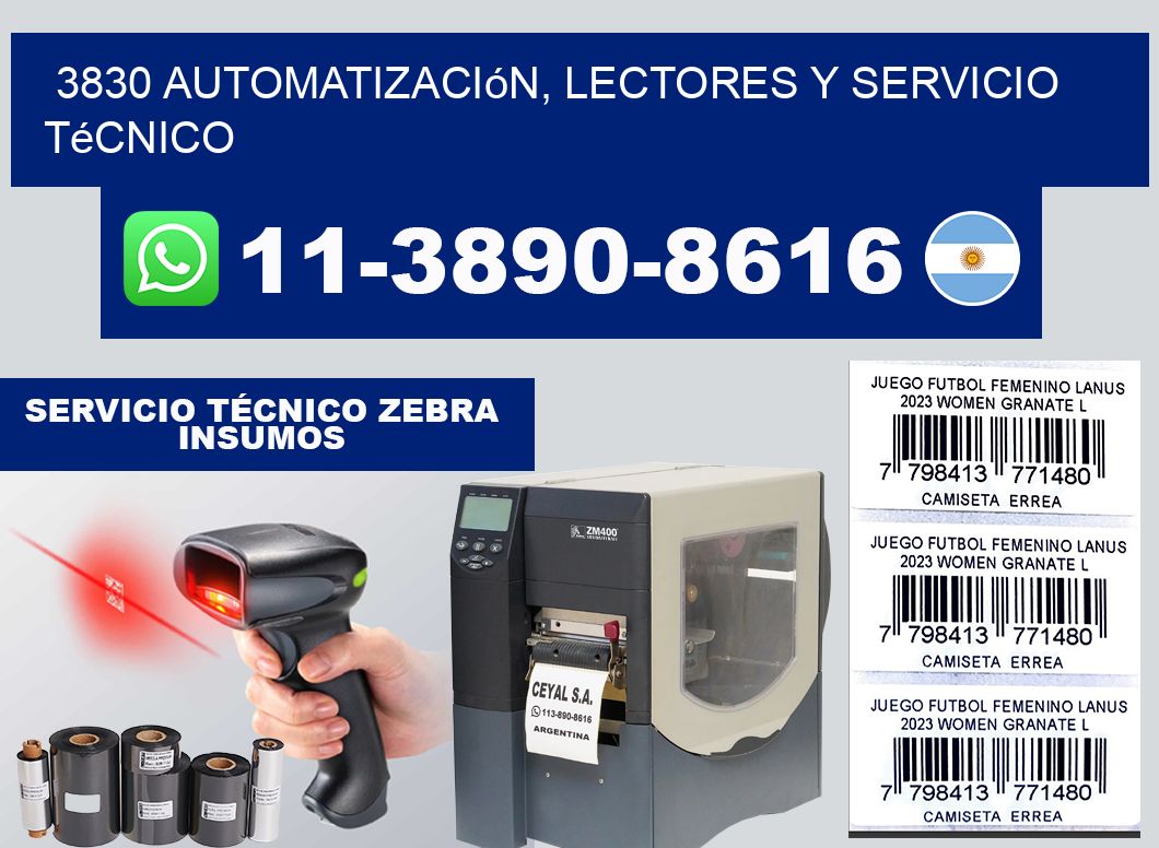 3830 Automatización, Lectores y Servicio Técnico