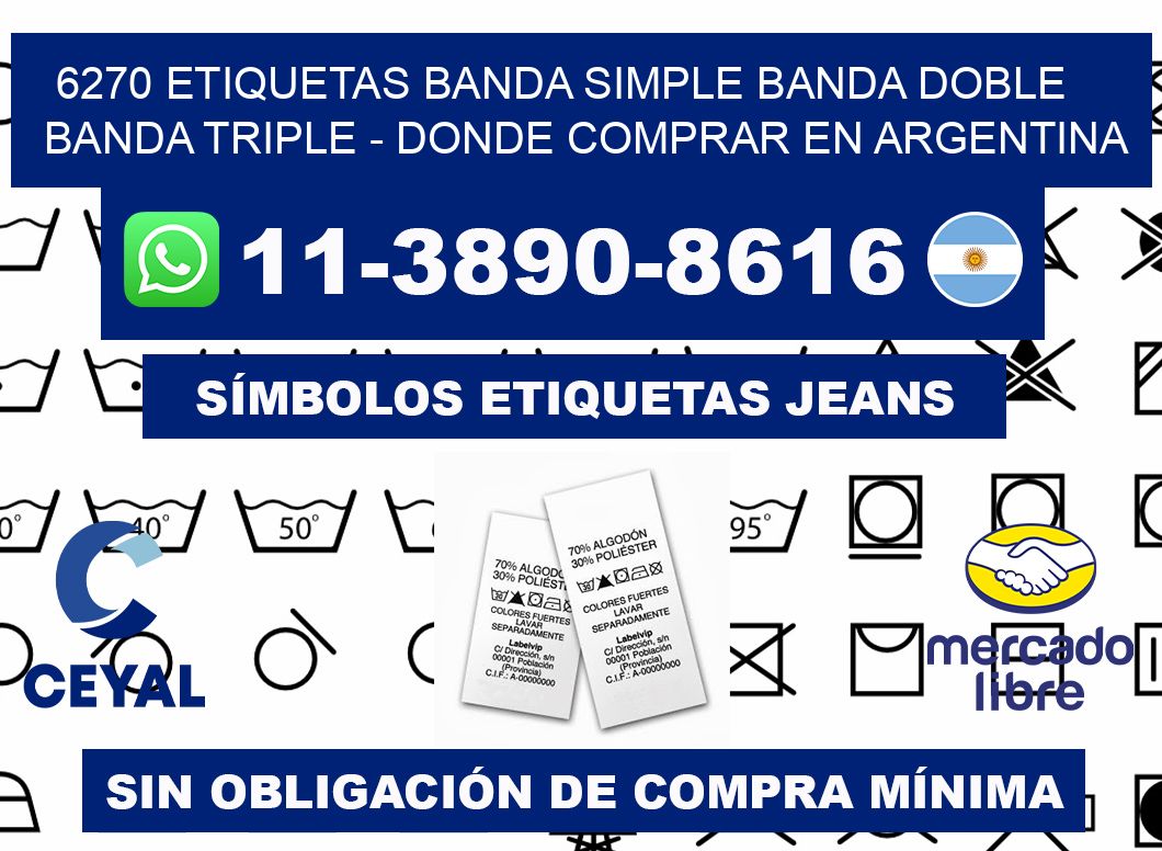 6270 etiquetas banda simple banda doble banda triple - Donde Comprar en Argentina