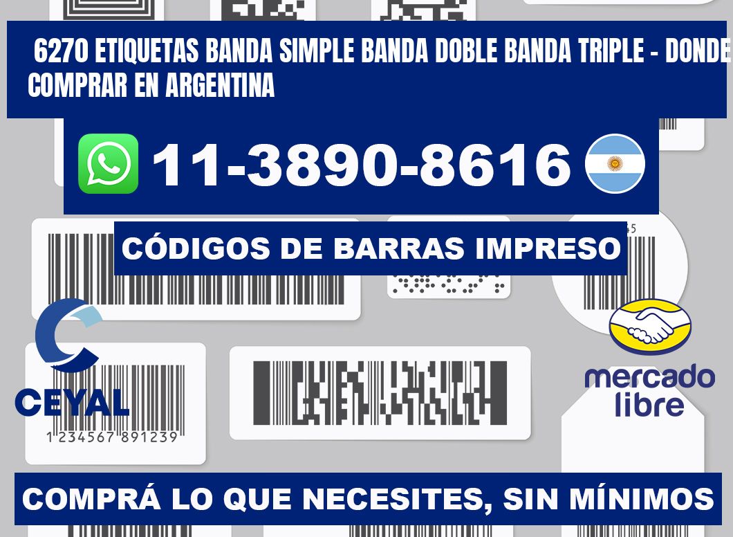 6270 etiquetas banda simple banda doble banda triple - Donde Comprar en Argentina