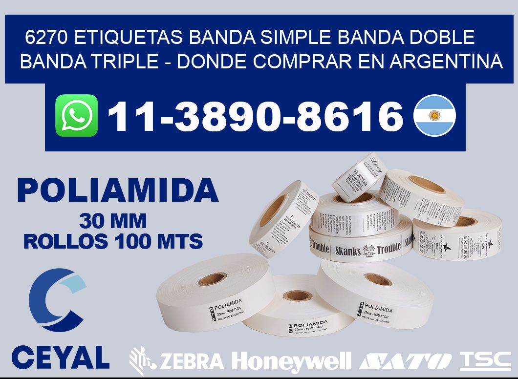 6270 etiquetas banda simple banda doble banda triple - Donde Comprar en Argentina