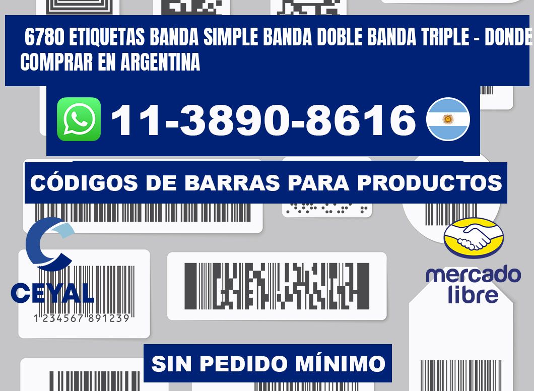 6780 etiquetas banda simple banda doble banda triple - Donde Comprar en Argentina