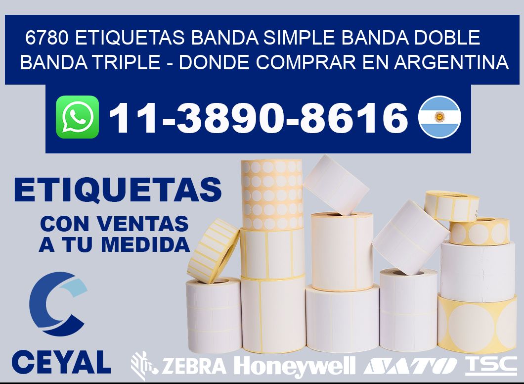6780 etiquetas banda simple banda doble banda triple - Donde Comprar en Argentina