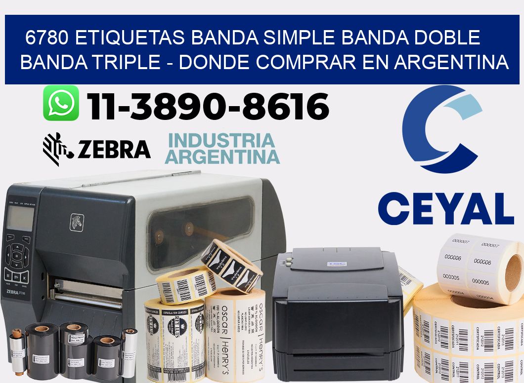 6780 etiquetas banda simple banda doble banda triple - Donde Comprar en Argentina