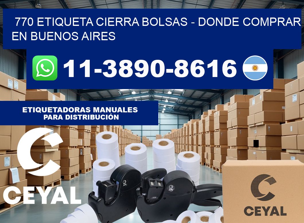 770 etiqueta Cierra Bolsas – Donde Comprar en Buenos Aires