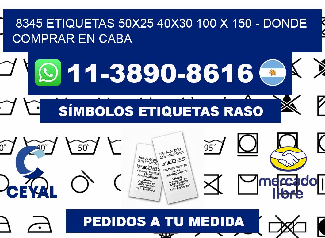 8345 etiquetas 50x25 40x30 100 x 150 - Donde Comprar en Caba