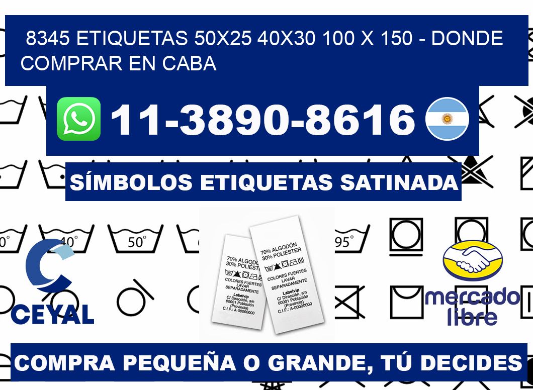 8345 etiquetas 50x25 40x30 100 x 150 - Donde Comprar en Caba