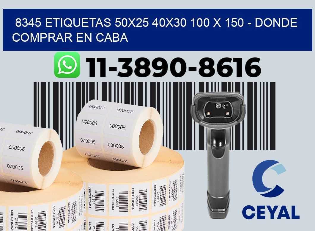 8345 etiquetas 50x25 40x30 100 x 150 - Donde Comprar en Caba
