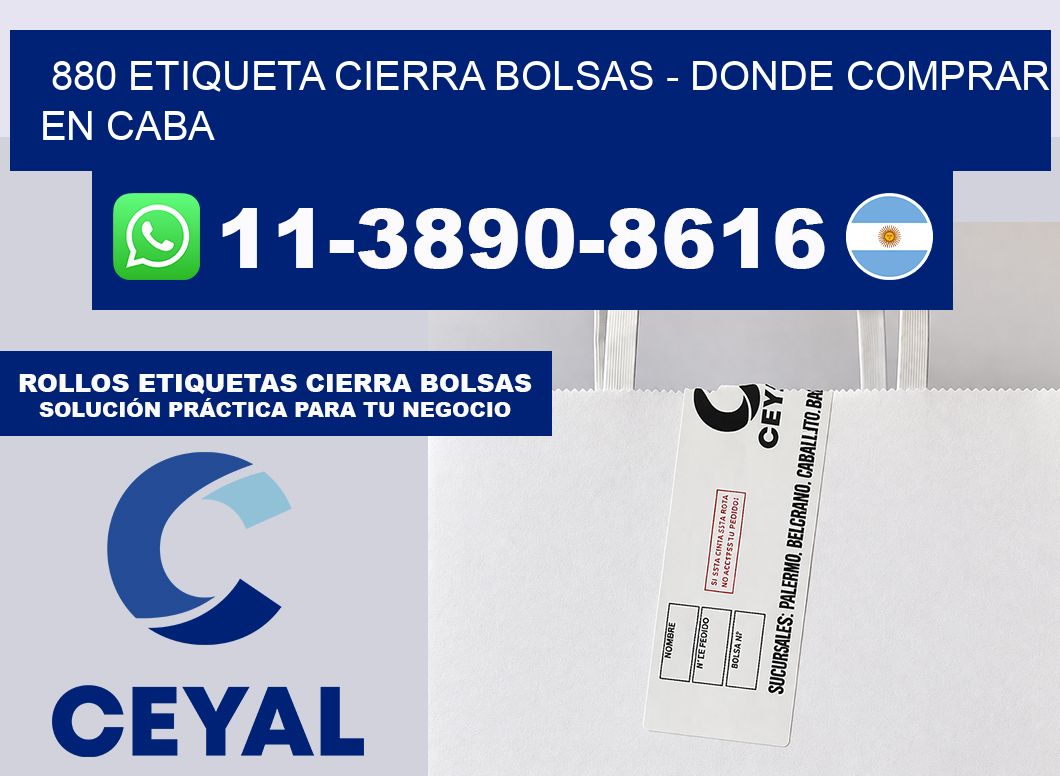 880 etiqueta Cierra Bolsas – Donde Comprar en Caba