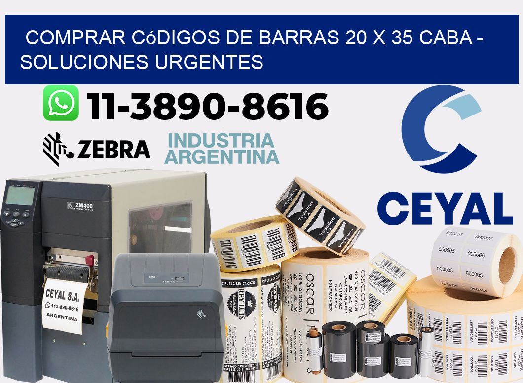 Comprar códigos de barras 20 x 35 CABA - soluciones urgentes