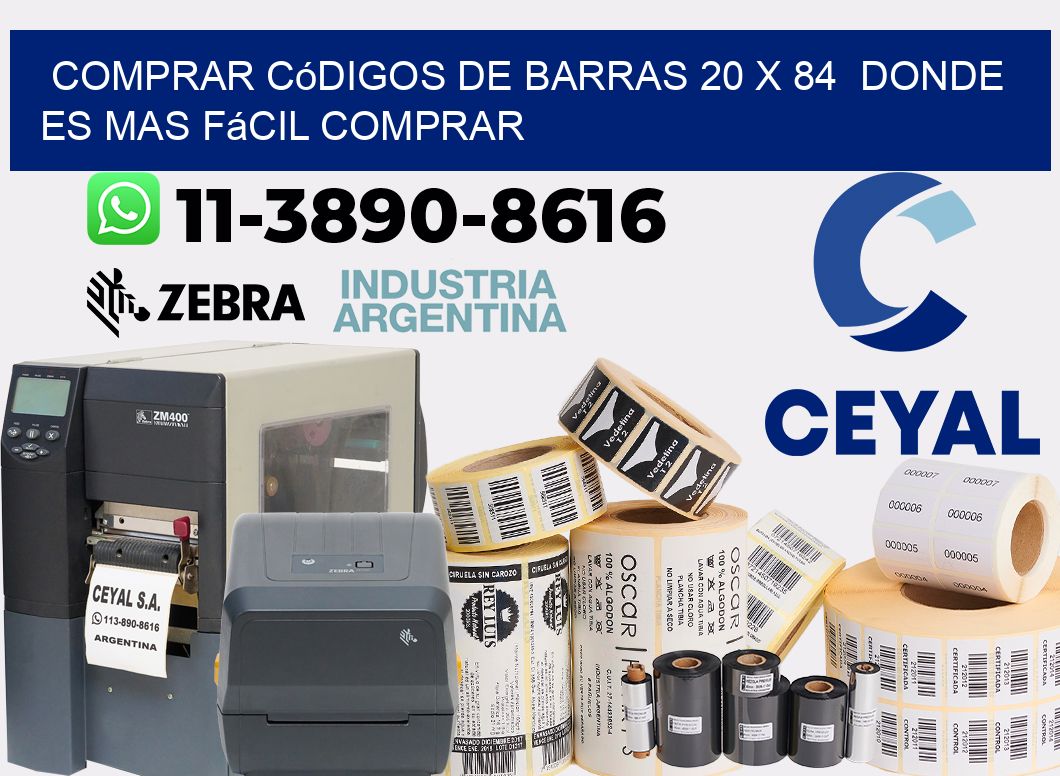 Comprar códigos de barras 20 x 84  Donde es mas fácil comprar