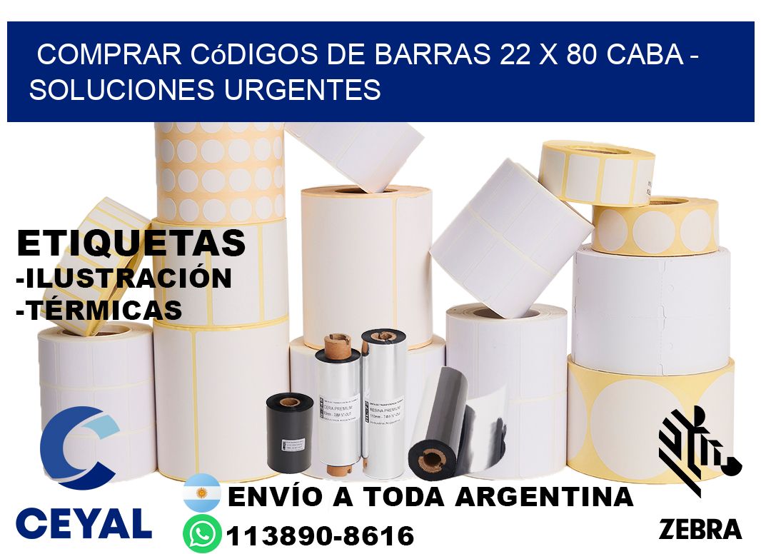 Comprar códigos de barras 22 x 80 CABA - soluciones urgentes
