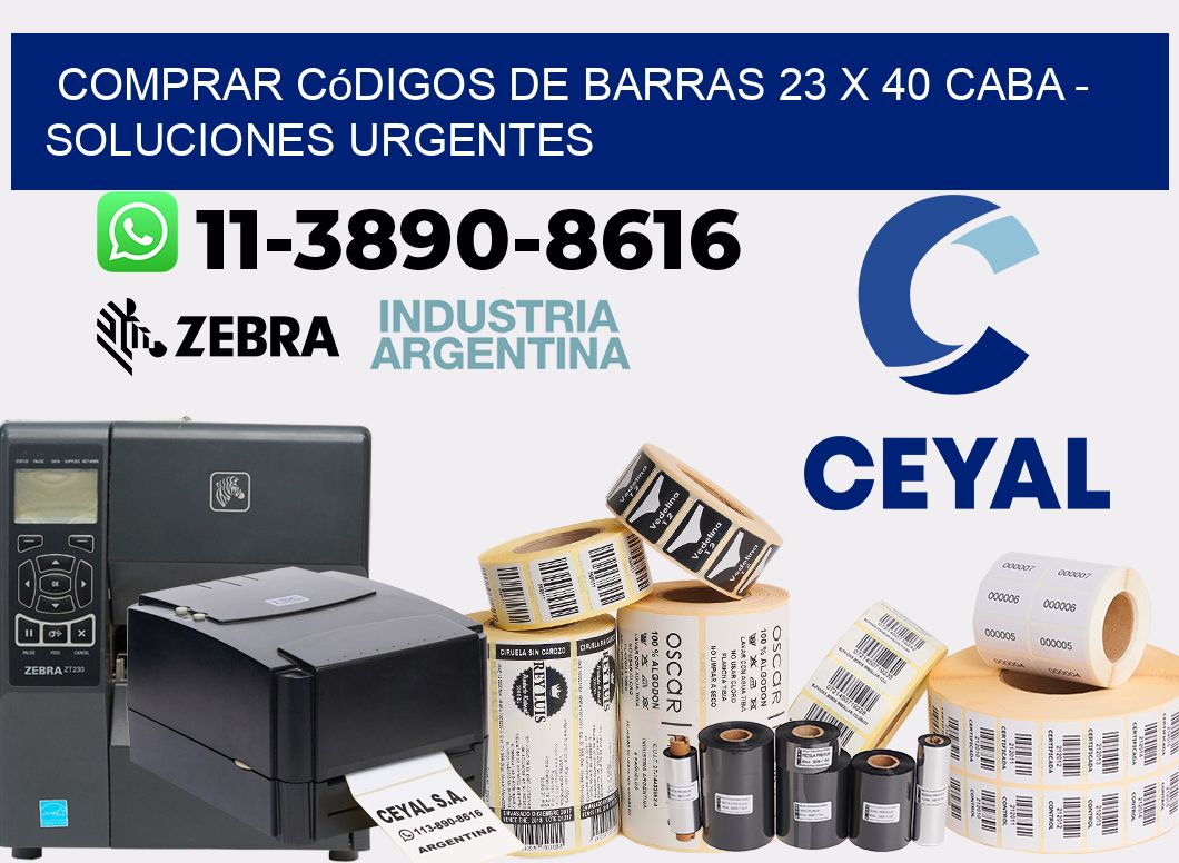 Comprar códigos de barras 23 x 40 CABA - soluciones urgentes