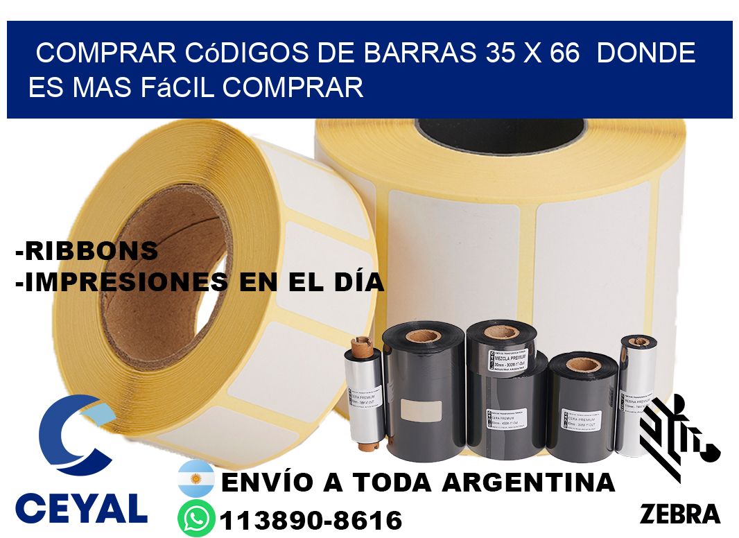 Comprar códigos de barras 35 x 66  Donde es mas fácil comprar