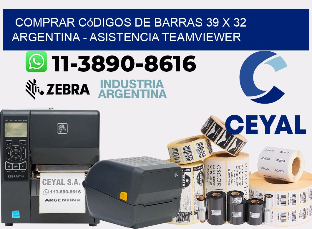 Comprar códigos de barras 39 x 32 argentina - asistencia teamviewer