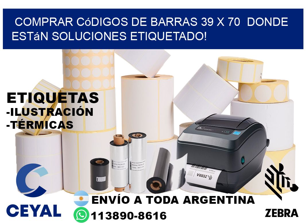 Comprar códigos de barras 39 x 70  donde están soluciones etiquetado!