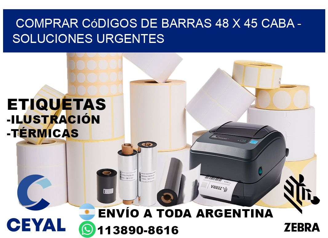 Comprar códigos de barras 48 x 45 CABA - soluciones urgentes