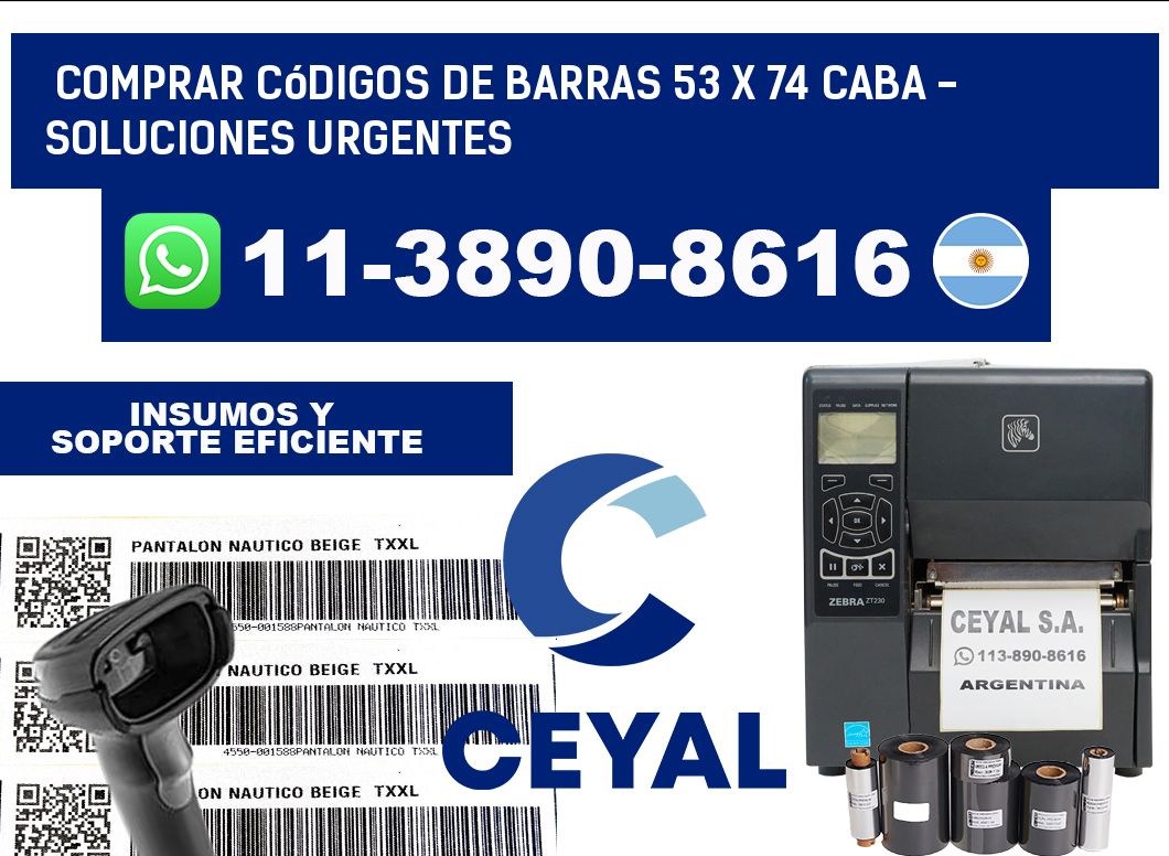 Comprar códigos de barras 53 x 74 CABA - soluciones urgentes
