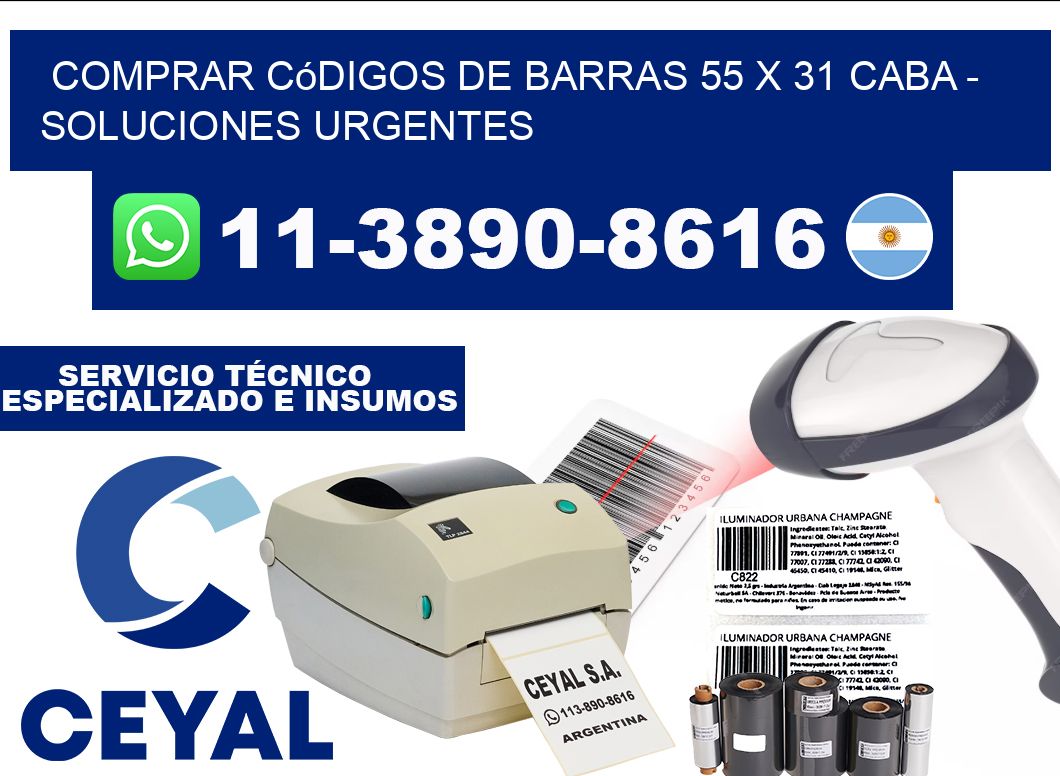 Comprar códigos de barras 55 x 31 CABA - soluciones urgentes