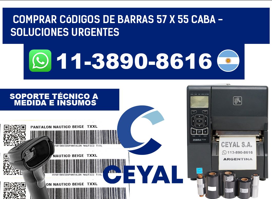 Comprar códigos de barras 57 x 55 CABA - soluciones urgentes