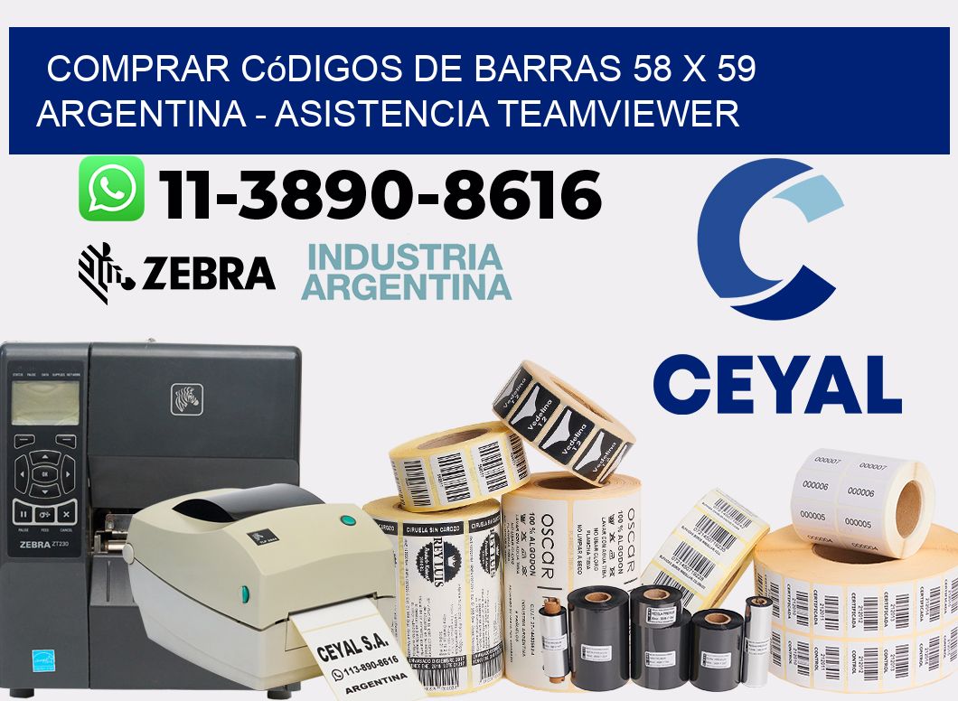 Comprar códigos de barras 58 x 59 argentina - asistencia teamviewer