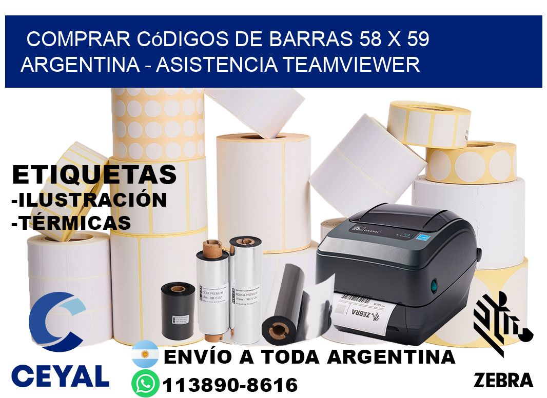 Comprar códigos de barras 58 x 59 argentina - asistencia teamviewer