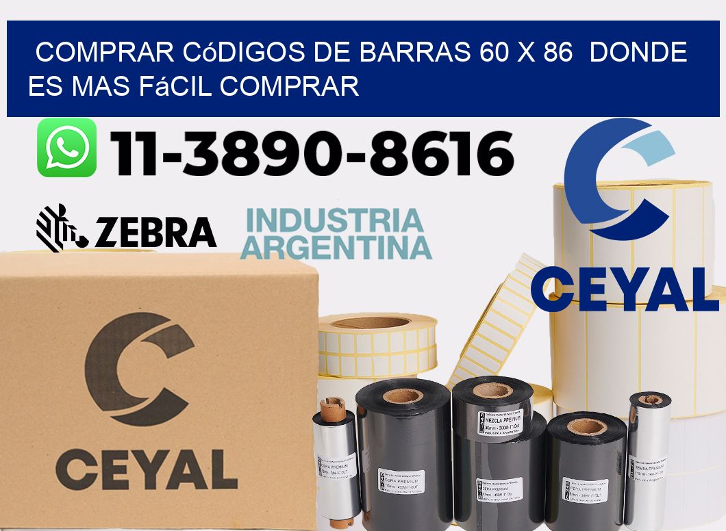 Comprar códigos de barras 60 x 86  Donde es mas fácil comprar