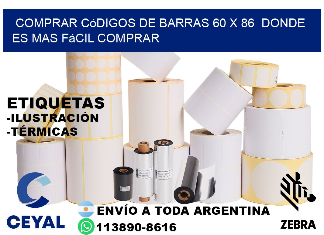 Comprar códigos de barras 60 x 86  Donde es mas fácil comprar