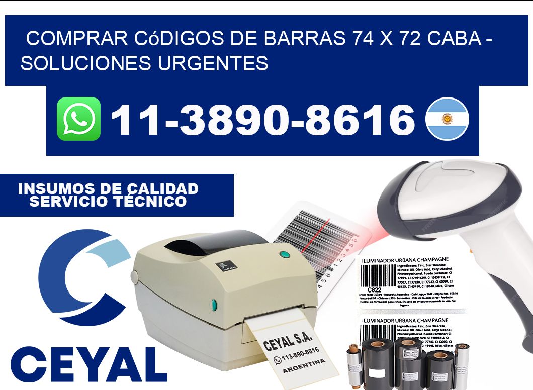 Comprar códigos de barras 74 x 72 CABA - soluciones urgentes