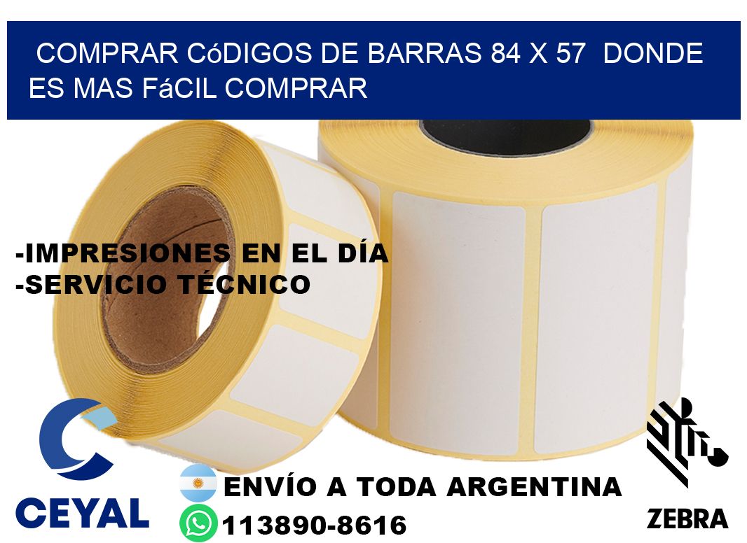 Comprar códigos de barras 84 x 57  Donde es mas fácil comprar