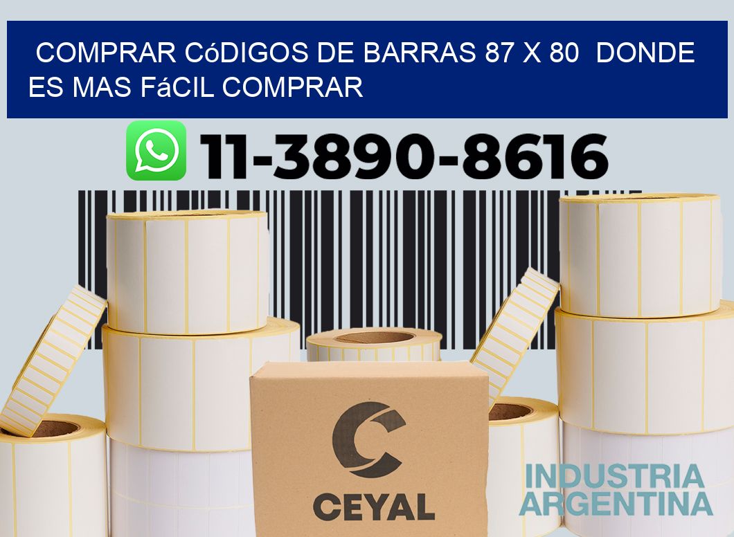 Comprar códigos de barras 87 x 80  Donde es mas fácil comprar